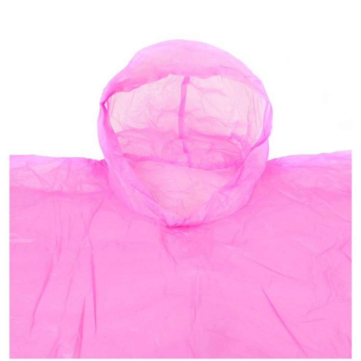 GENERICO - Poncho Ligero Impermeable con capucha y botones - Rosado