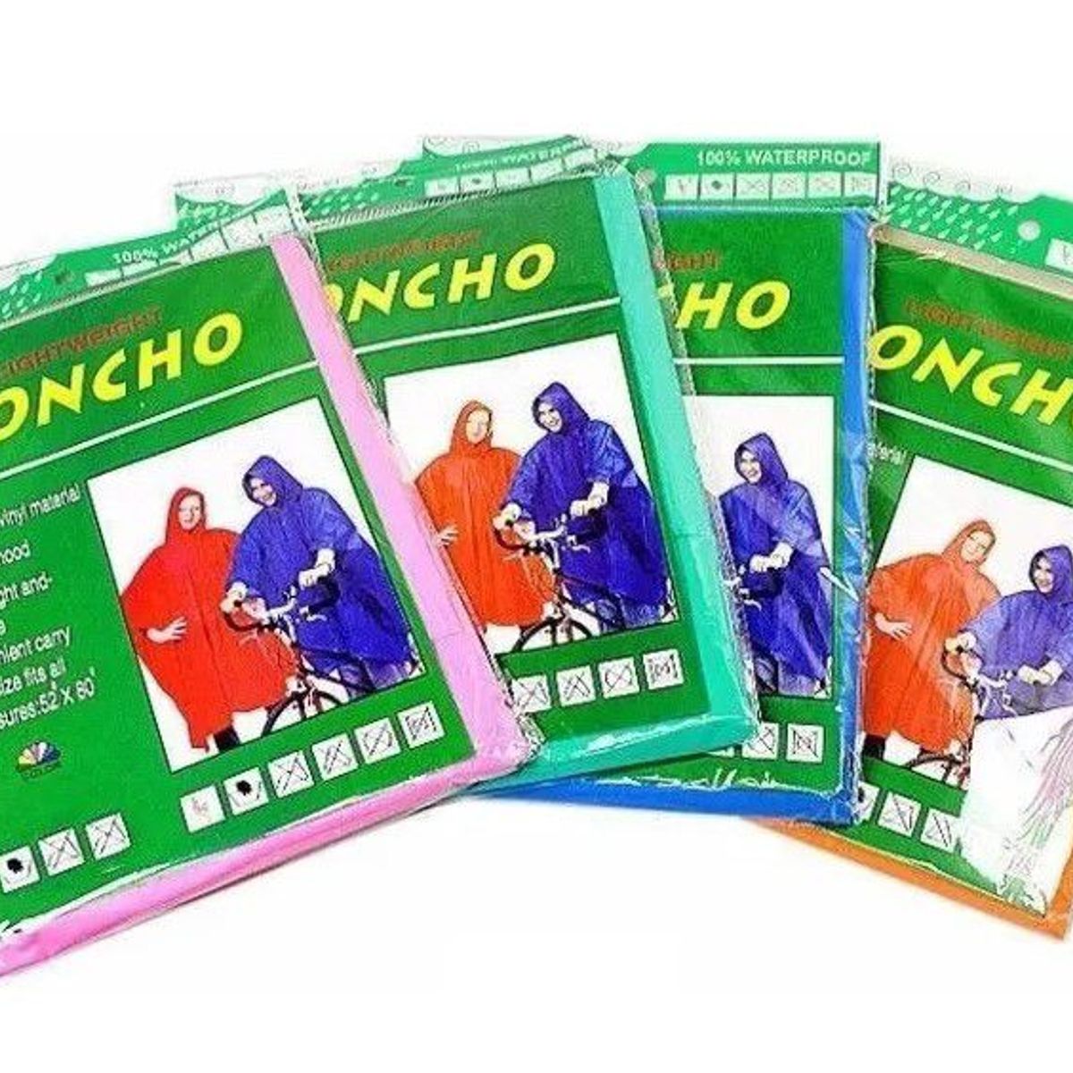 GENERICO - Poncho Ligero Impermeable con capucha y botones - Rosado