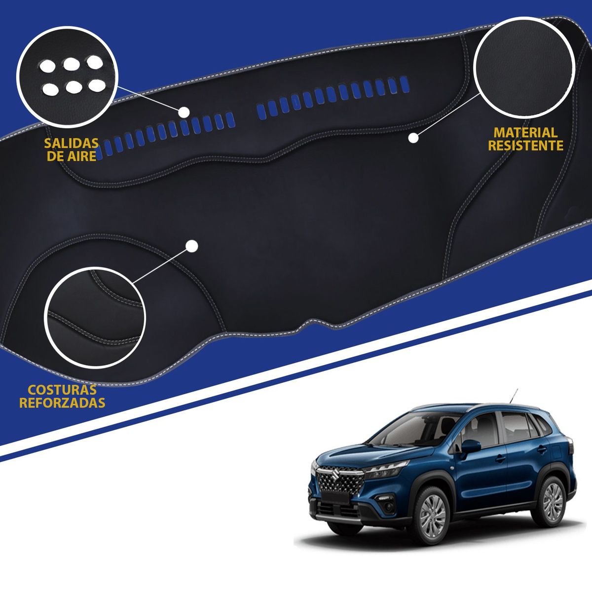 TECGO - PROTECTOR CUBRE TAPETE DE TABLERO TIPO SUZUKI VITARA 2010