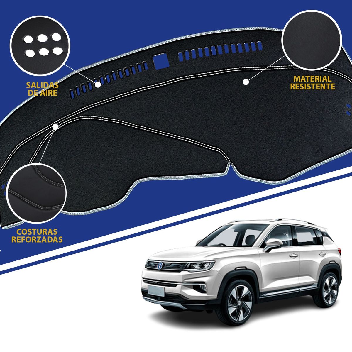 TECGO - PROTECTOR CUBRE TAPETE TABLERO TIPO CHANGAN CS35 PLUS 2022