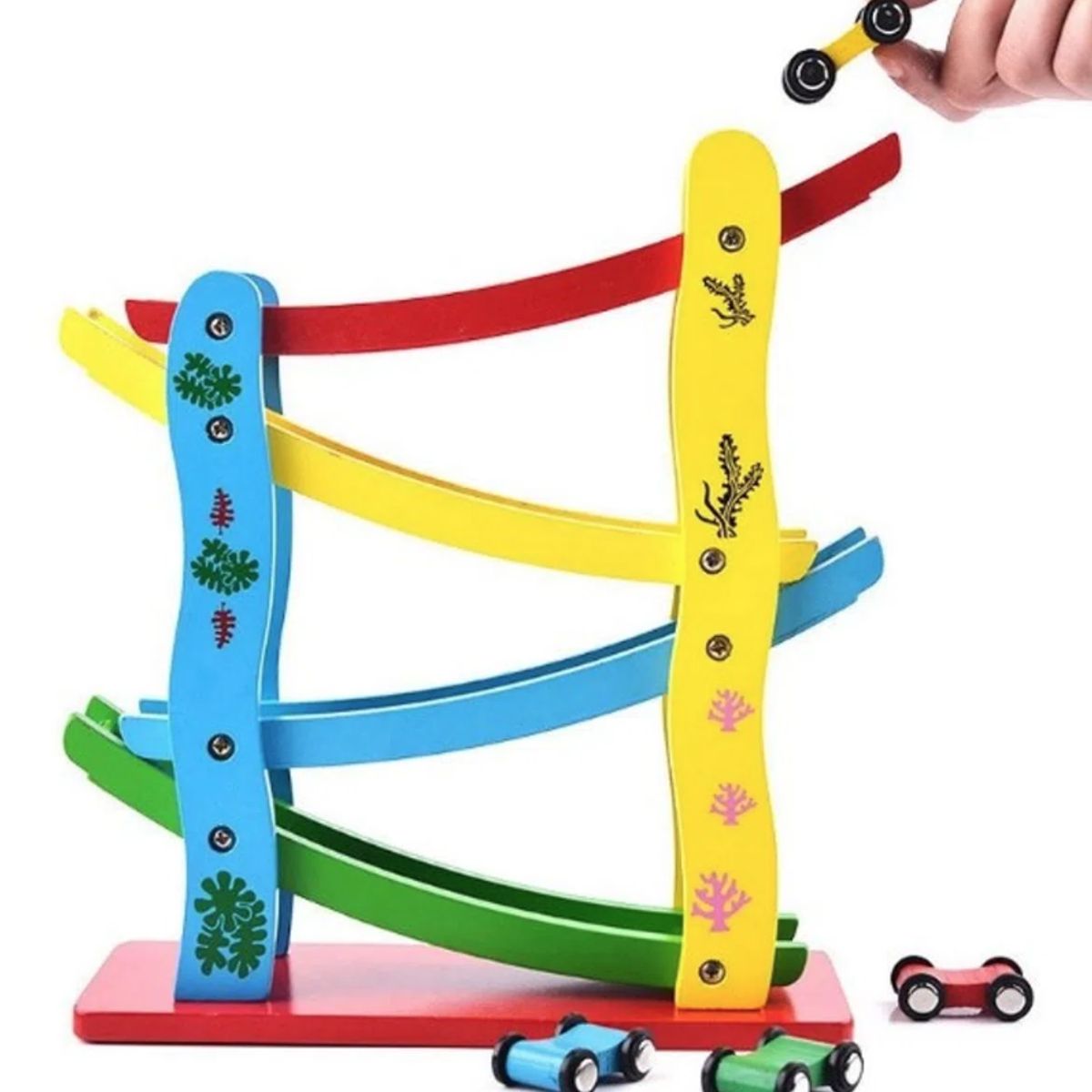 GENERICO - Rampa de Carritos Multicolores Zig Zag