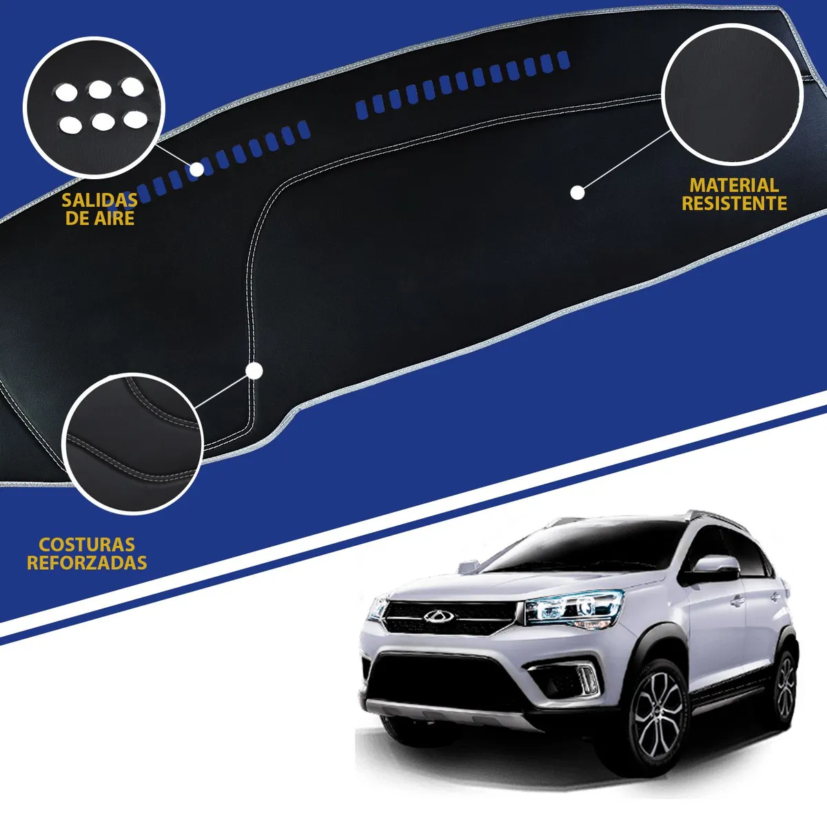 TECGO - PROTECTOR CUBRE TAPETE TABLERO TIPO CHERY TIGGO 2 AÑO 2023