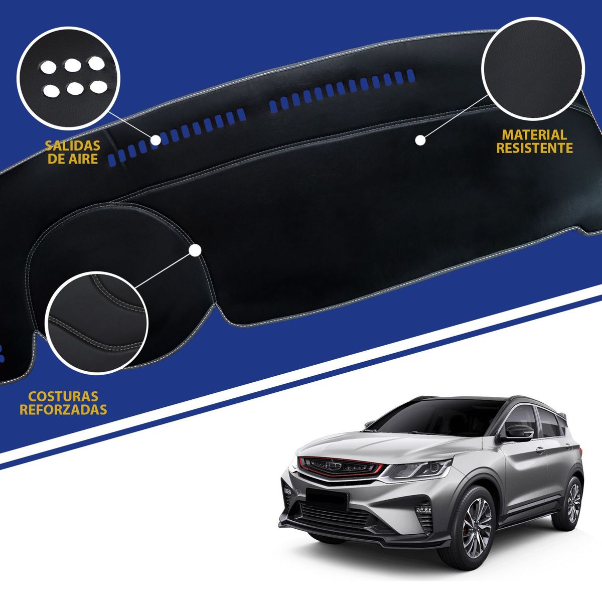 TECGO - PROTECTOR CUBRE TAPETE TABLERO TIPO GEELY COOLRAY 2023