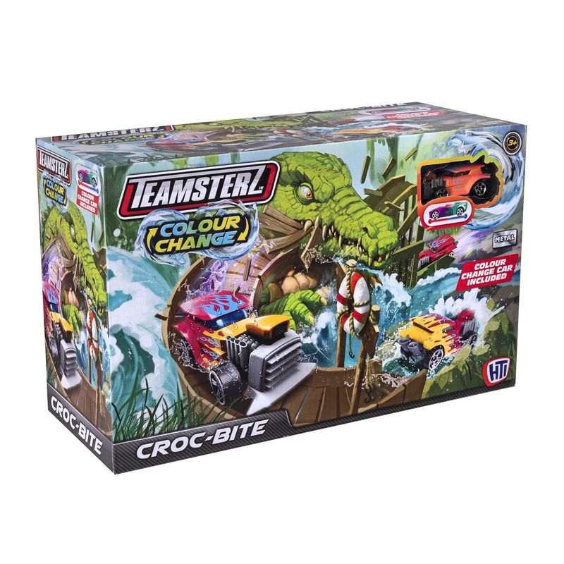 TEAMSTERZ - Juguete Pista Ataque Cocodrilo Cambia de Color