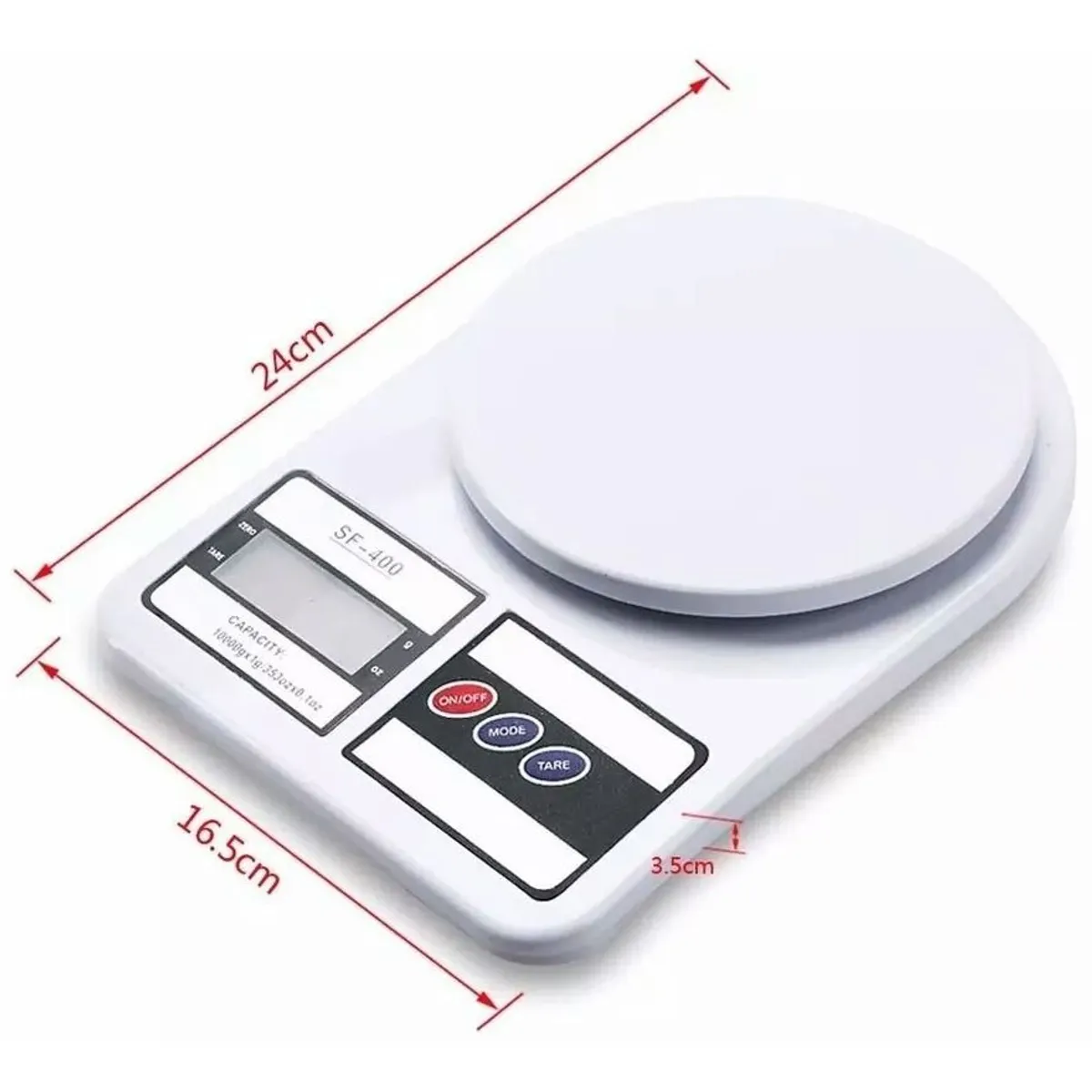 GENERICO - balanza gramera digital de cocina con luz de 1gr a 10kg portatil