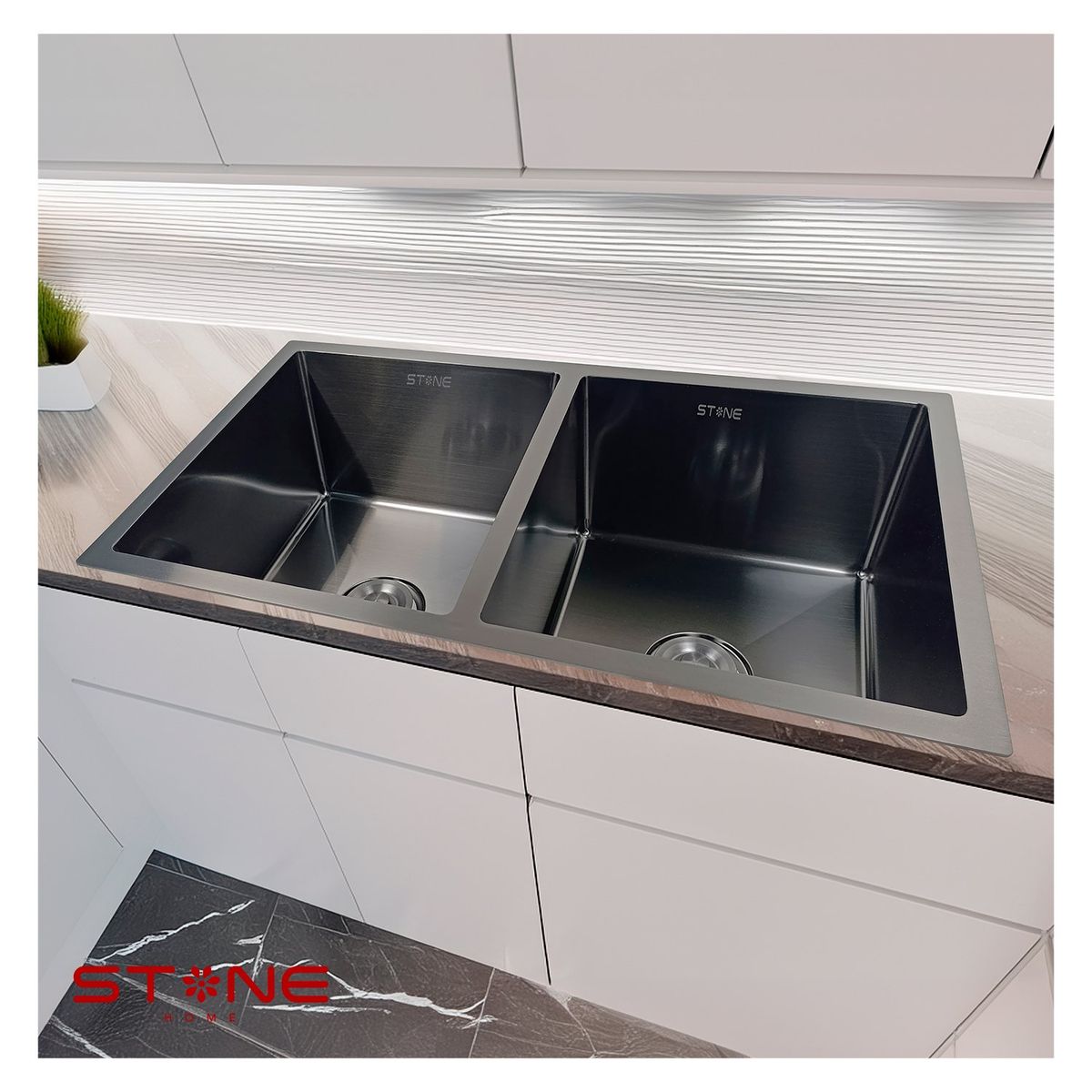 STONE - LAVADERO DE ACERO LUXURE STLU7845 STONE