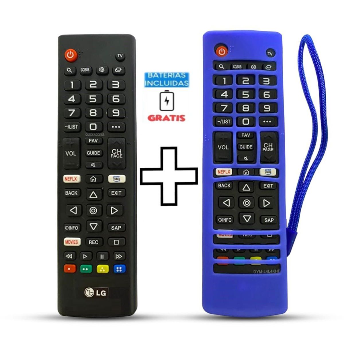 GENERICO - Control Remoto Generico para tv lg Smart 4k Modo futbol  Funda Azul