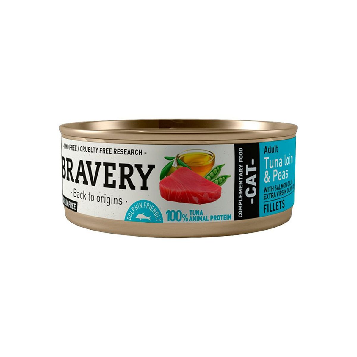 BRAVERY - Comida De Gato Adulto Bravery Atún Y Guisantes 70 Gr 6 Un