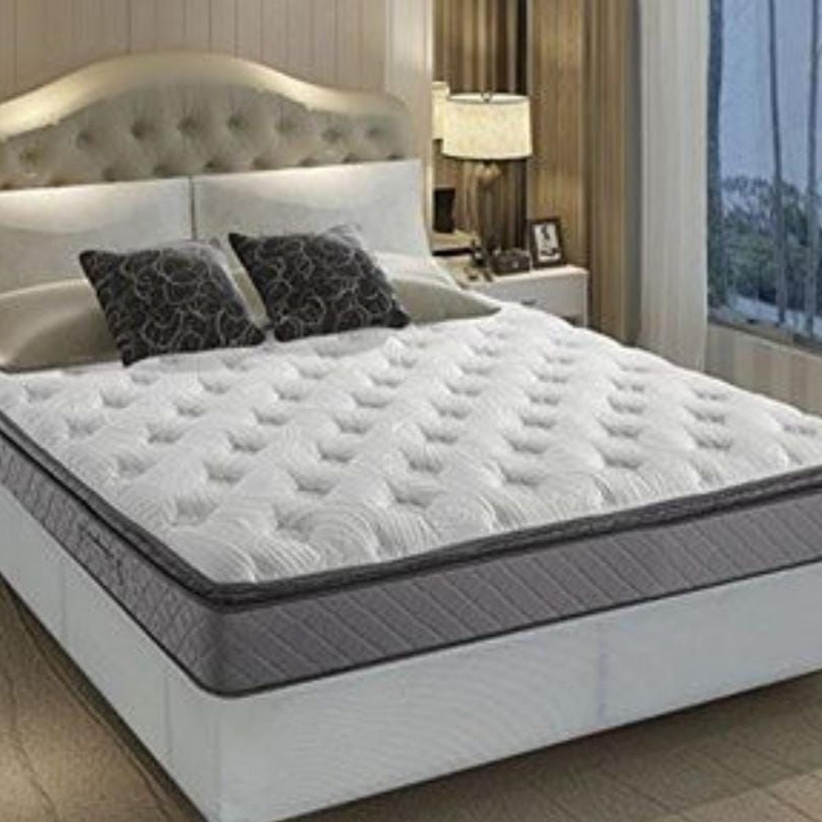 GENERICO - Box Tarima King Weymi - Gris Claro