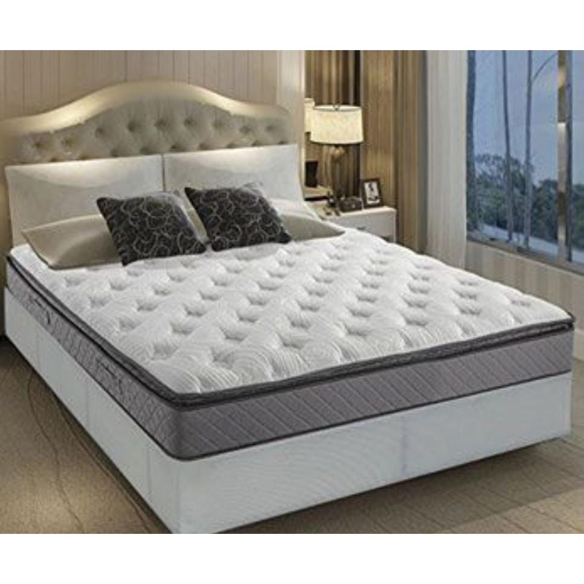 GENERICO - Box Tarima King Weymi - Gris Claro