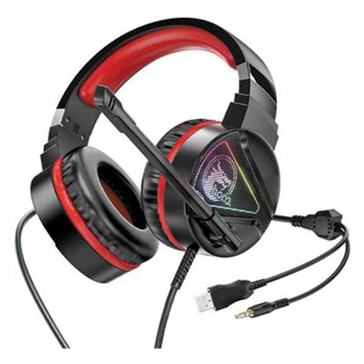 HOCO - Audífono con Micrófono Gaming Hoco W104 Alámbrico 2m Rojo De Calidad