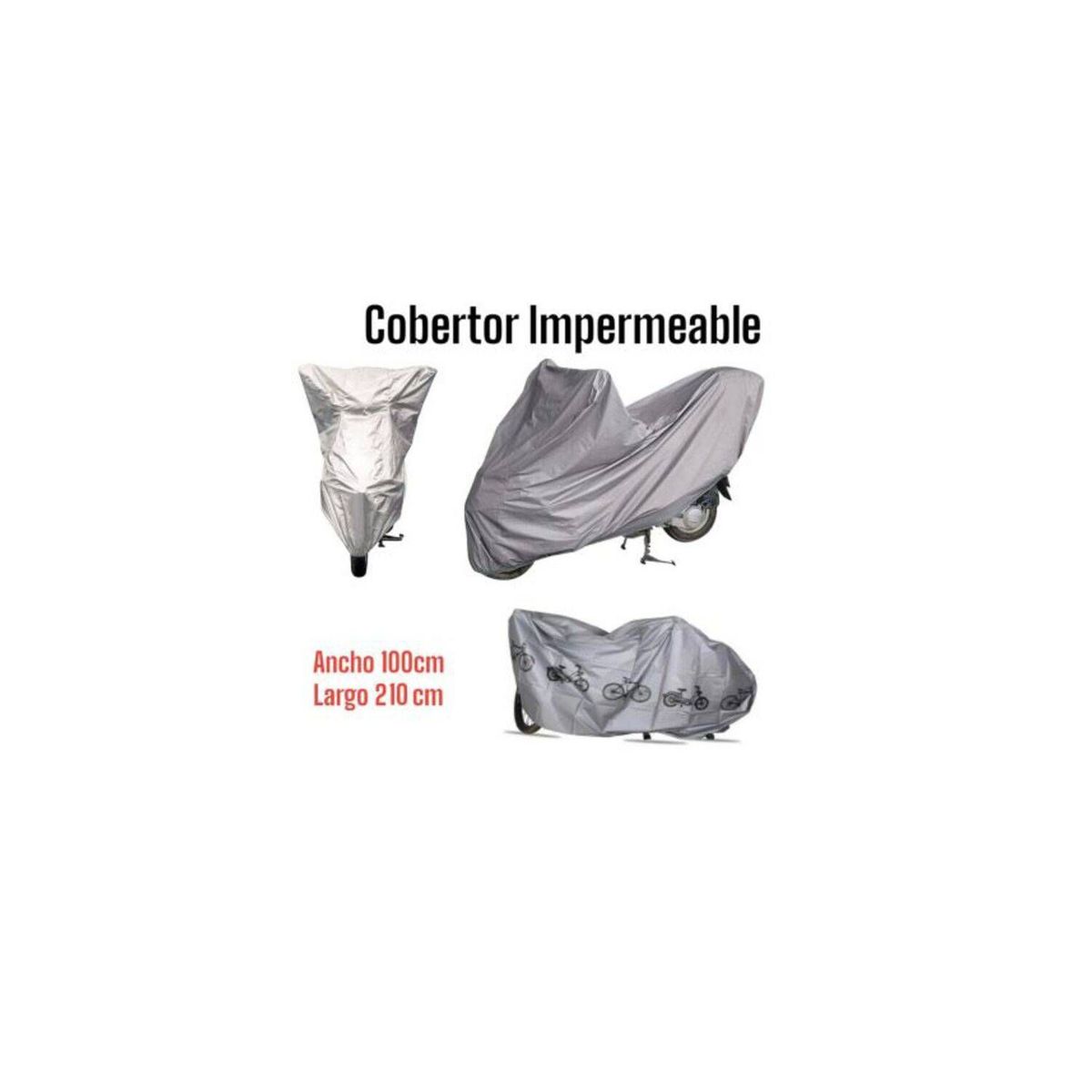 GENERICO - Forro Cobertor Funda De Moto Impermeable Protector Large