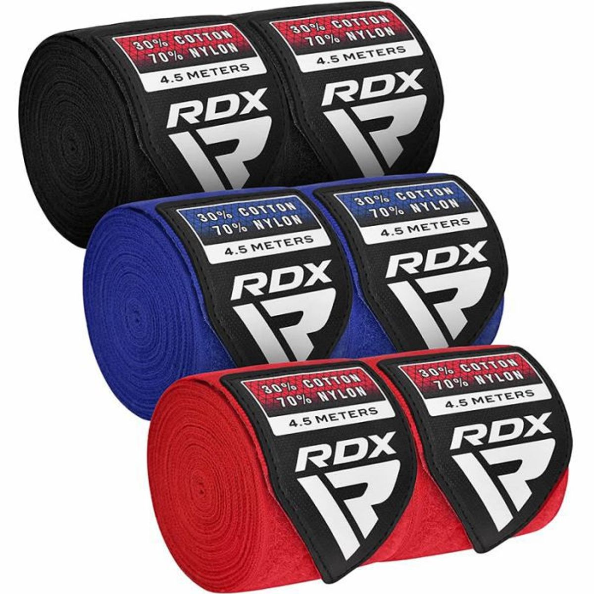 RDX - RDX VENDAS DE MANO PACK x 3- ROJONEGROAZUL