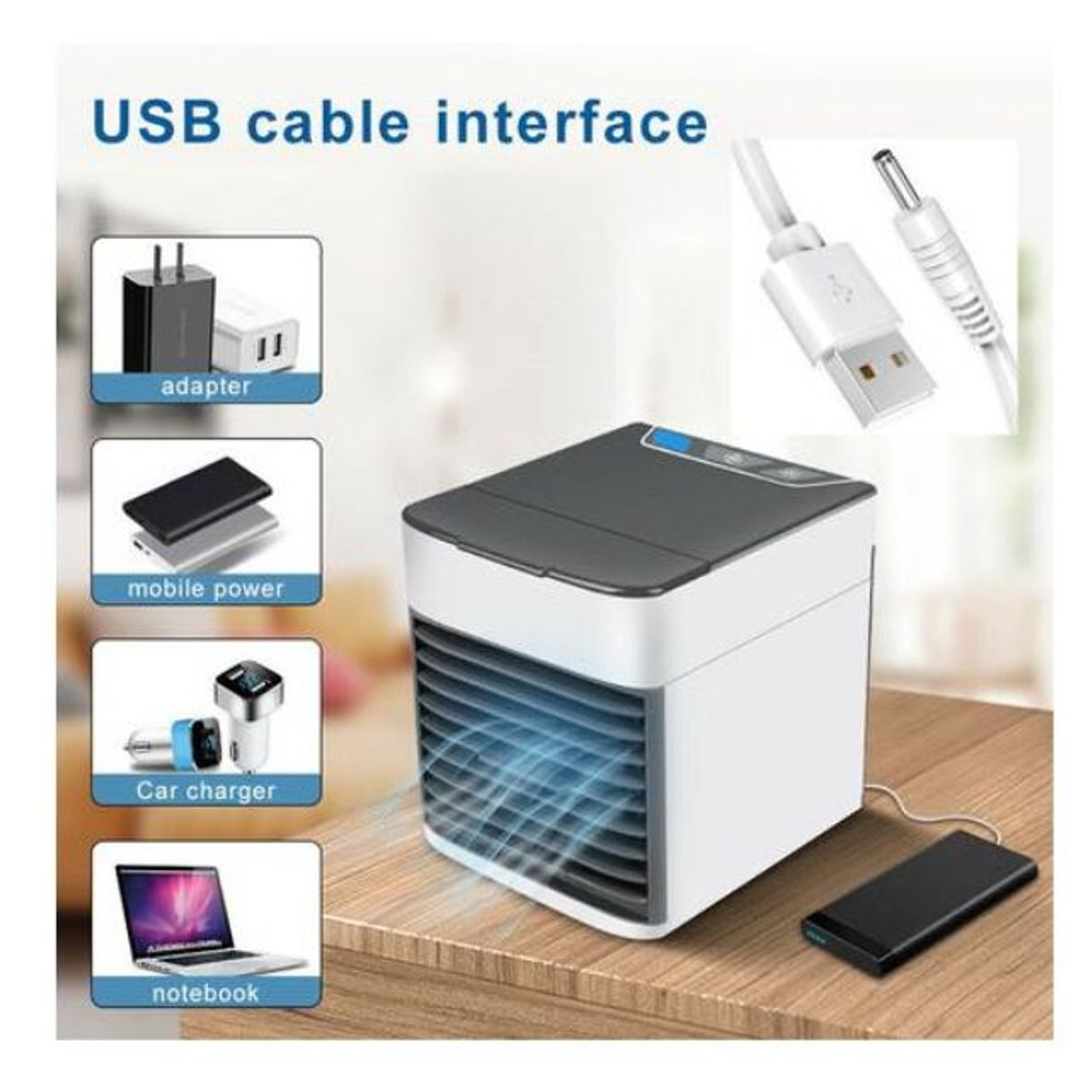 GENERICO - mini aire acondicionado enfriador portátil ventilador auto oficina
