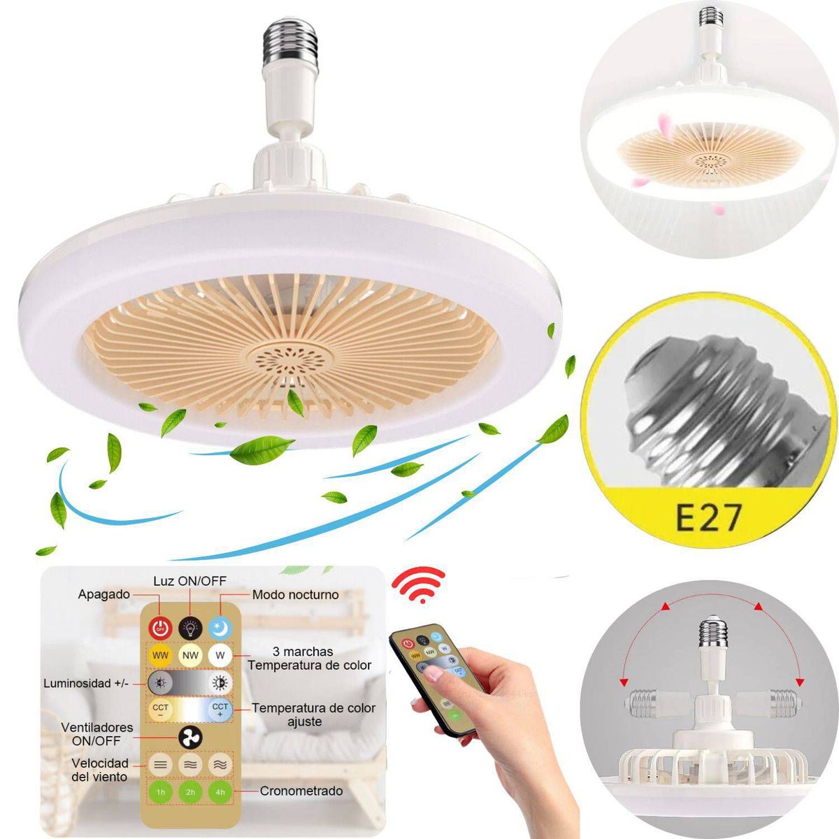 GENERICO - Foco Ventilador 2 en 1 ahorrador 30W