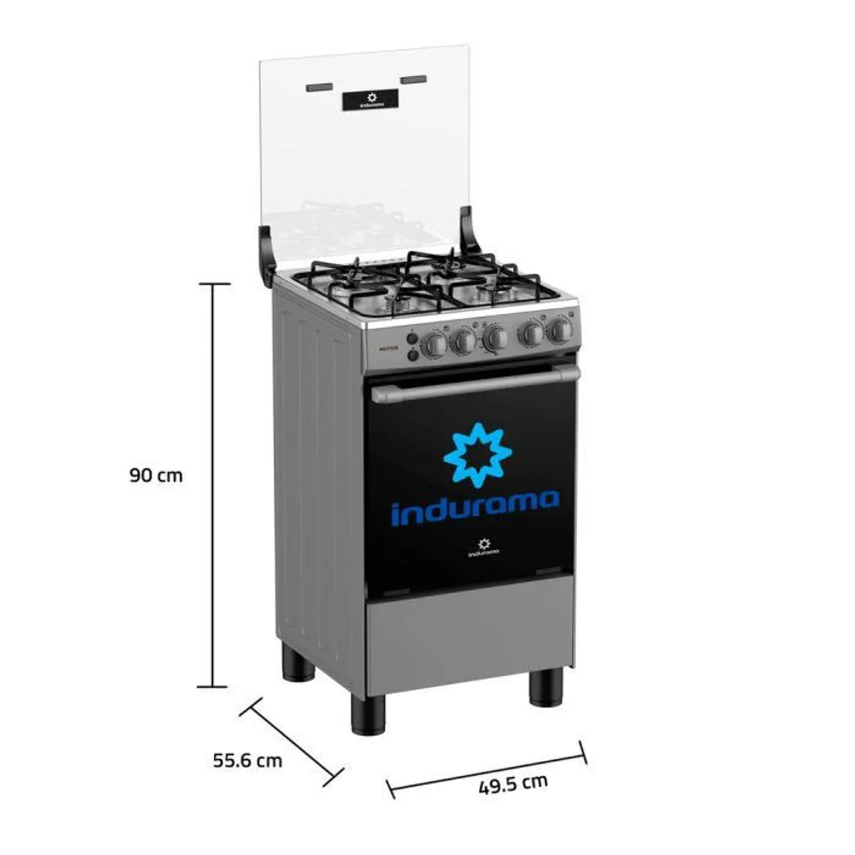 INDURAMA - Cocina Gas Indurama MATISSE 20" Croma 4 Hornillas