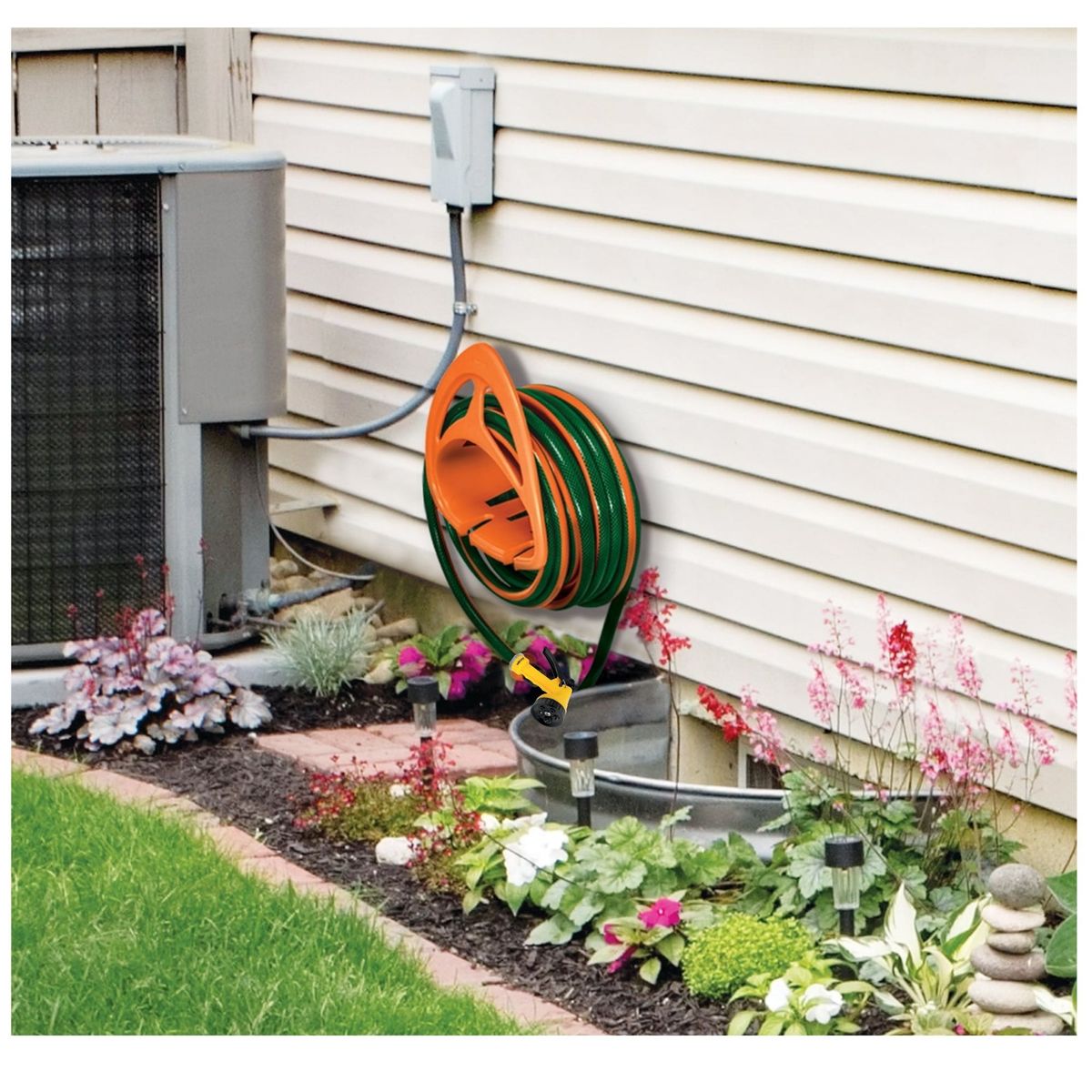 TRUPER - combo manguera de riego 10m porta manguera pistola de riego