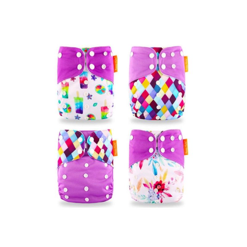 GENERICO - Pañal de Tela Ecológico Unitalla Pack x 4 Unidades