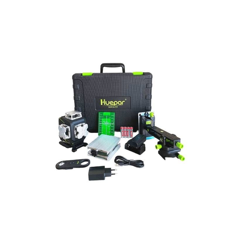 HUEPAR - Nivel láser verde Huepar S04CG 16 LINEAS bluetooth(Pantalla LCD)