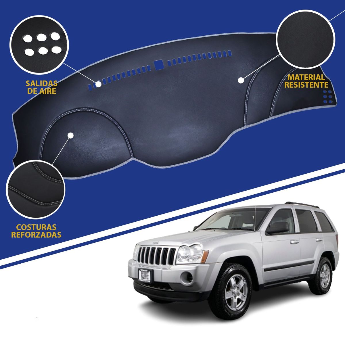TECGO - PROTECTOR TABLERO TIPO JEEP GRAND CHEROKEE LAREDO 2007