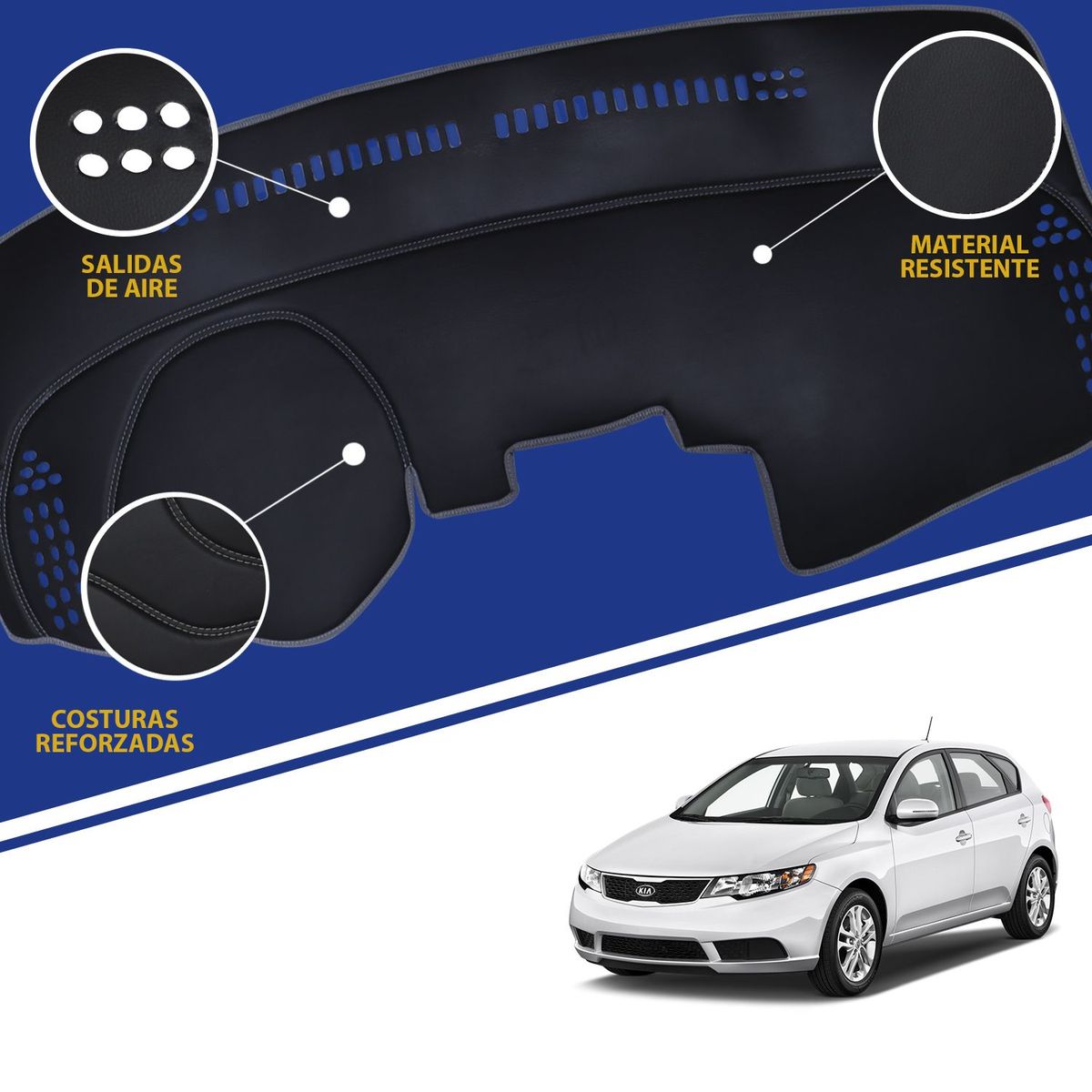 TECGO - PROTECTOR CUBRE TAPETE TABLERO TIPO KIA CERATO SEDAN 2010