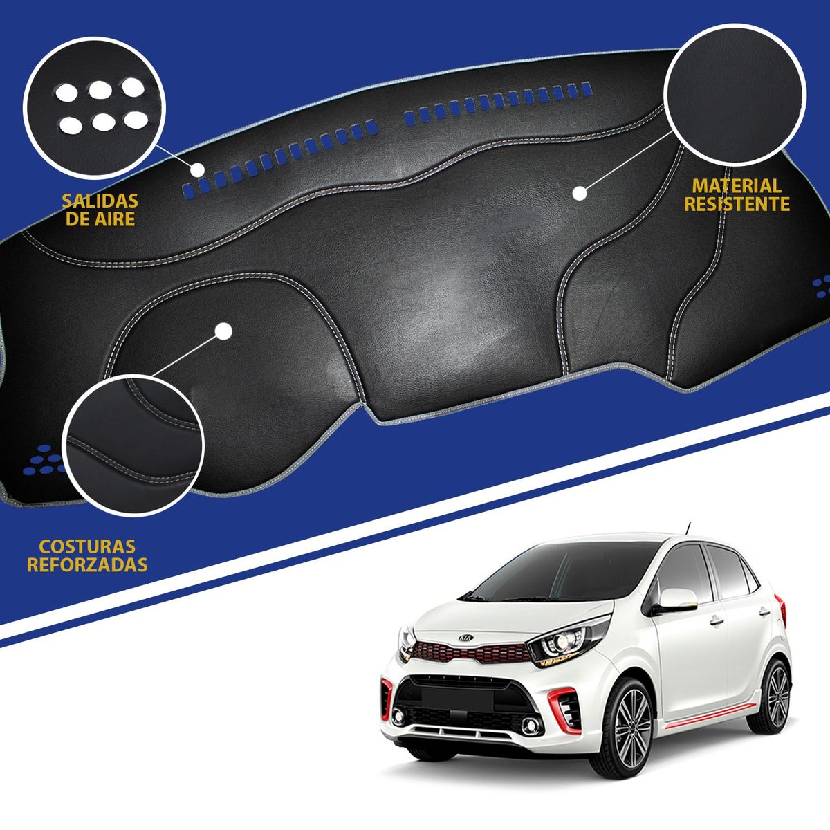 TECGO - PROTECTOR CUBRE TAPETE TABLERO TIPO KIA PICANTO 2013