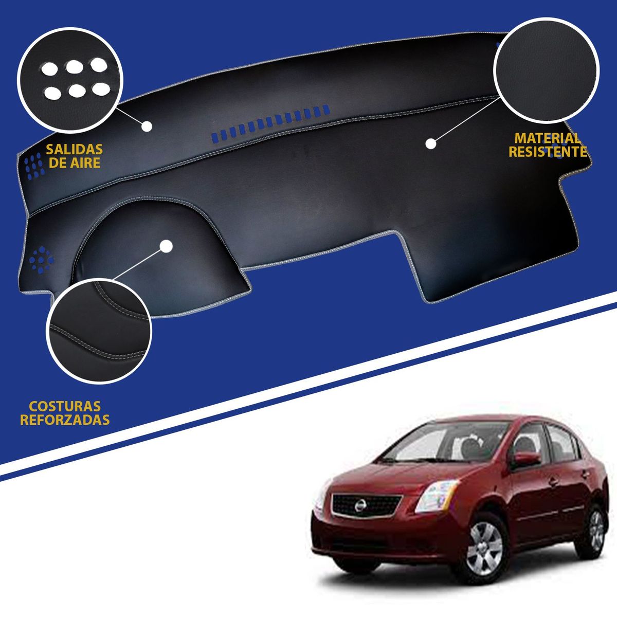 TECGO - PROTECTOR CUBRE TAPETE TABLERO TIPO NISSAN SENTRA 2008