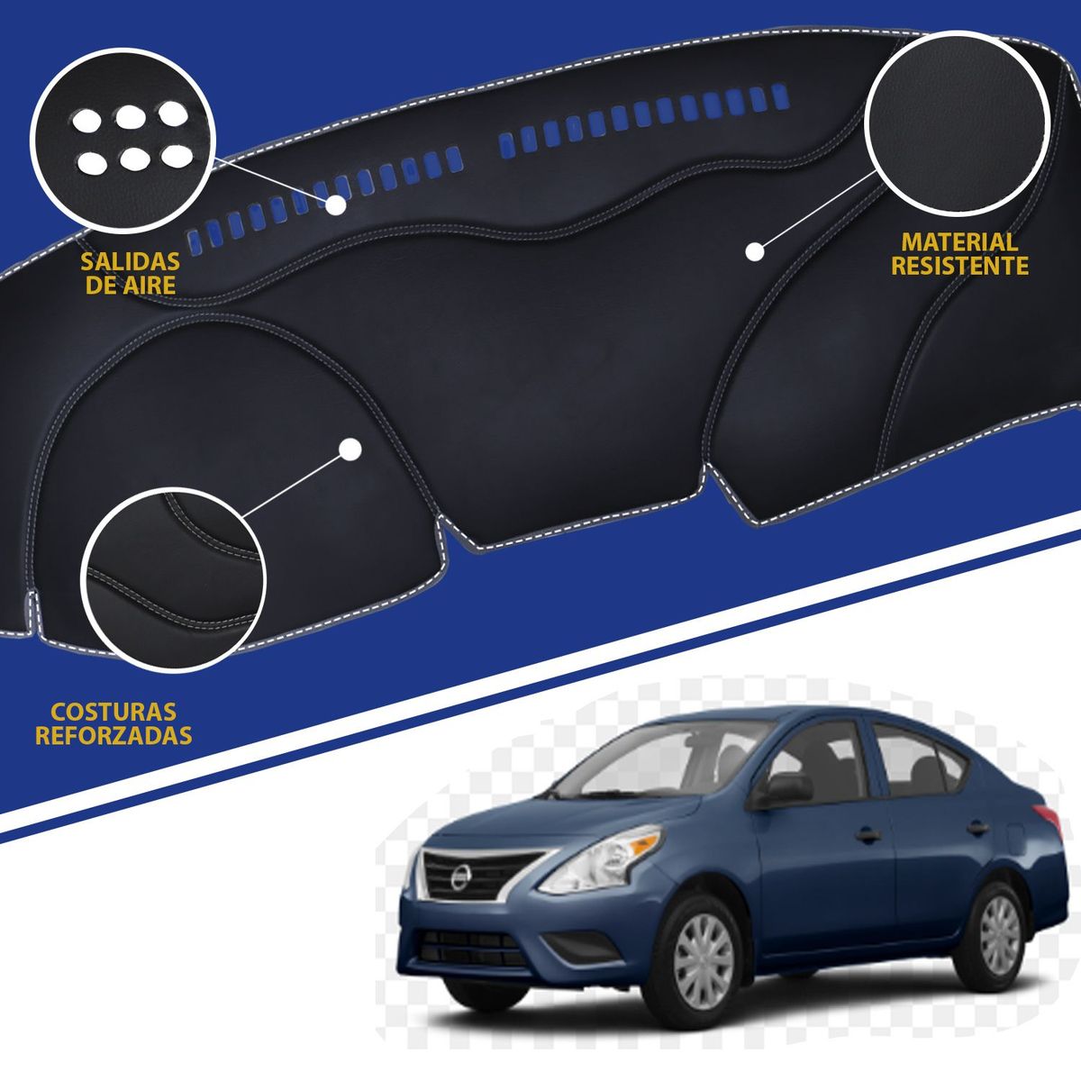 TECGO - PROTECTOR CUBRE TAPETE TABLERO TIPO NISSAN VERSA 2015