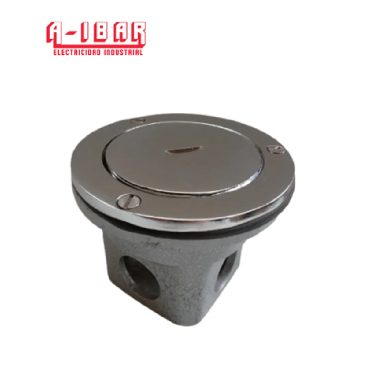 A IBAR - TOMACORRIENTE PARA PISO C/TAPA DE BRONCE CROMADO 15A  A-IBAR