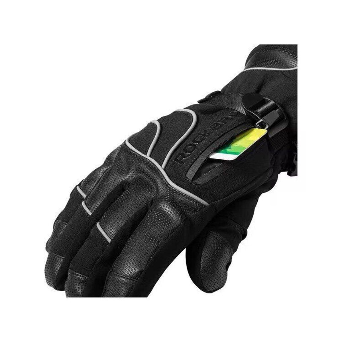 ROCKBROS - Guantes Térmico Esquí Motonieve Invierno S133 Negro Talla XL