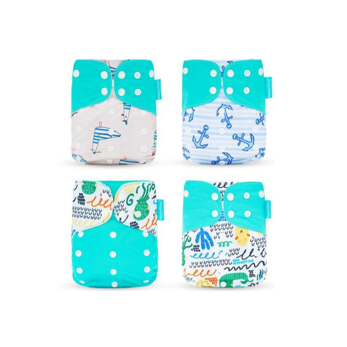 GENERICO - Pañal de Tela Ecológico Unitalla Pack x 4 Unidades