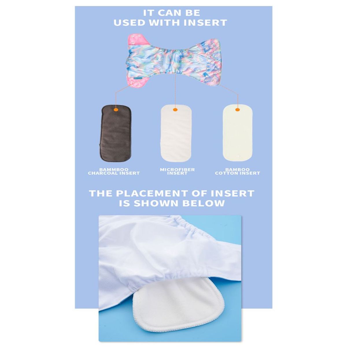 GENERICO - Pañal de Tela Ecológico Unitalla Pack x 4 Unidades