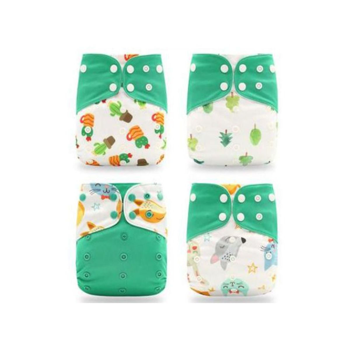 GENERICO - Pañal de Tela Ecológico Unitalla Pack x 4 Unidades