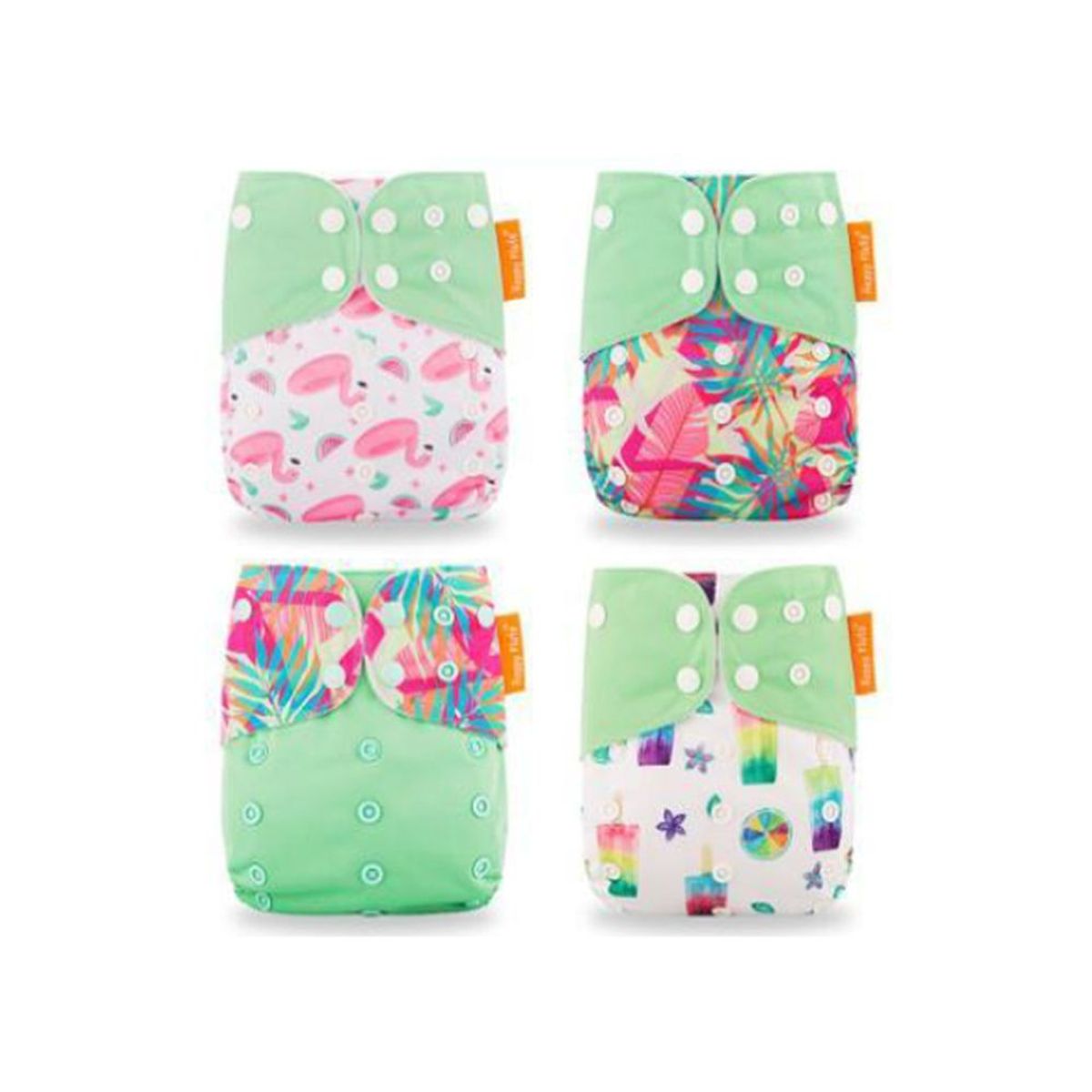 GENERICO - Pañal de Tela Ecológico Unitalla Pack x 4 Unidades