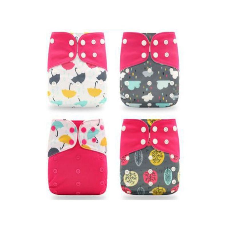 GENERICO - Pañal de Tela Ecológico Unitalla Pack x 4 Unidades