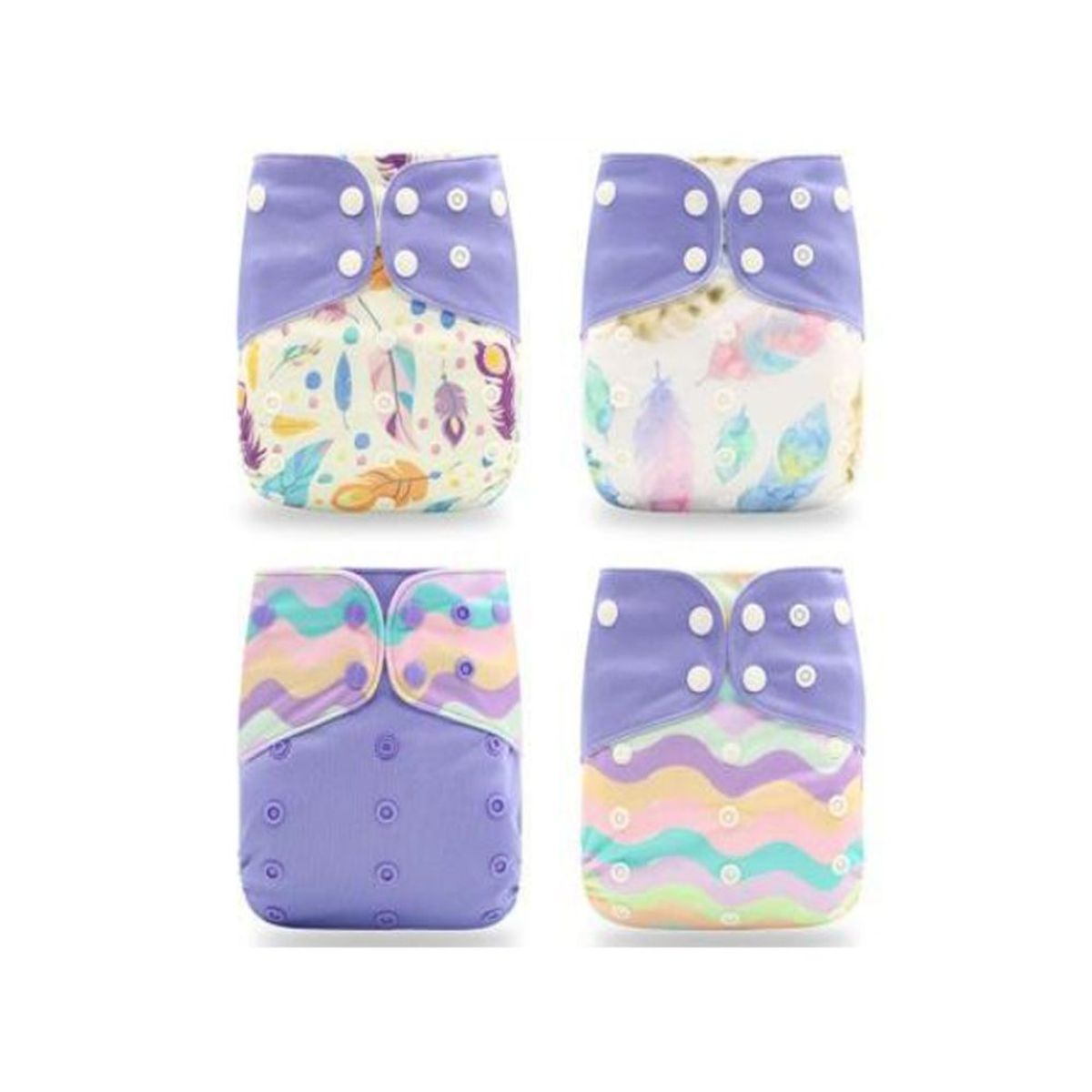 GENERICO - Pañal de Tela Ecológico Unitalla Pack x 4 Unidades