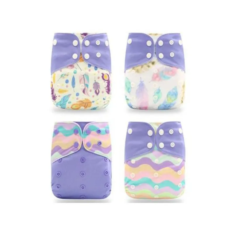 GENERICO - Pañal de Tela Ecológico Unitalla Pack x 4 Unidades