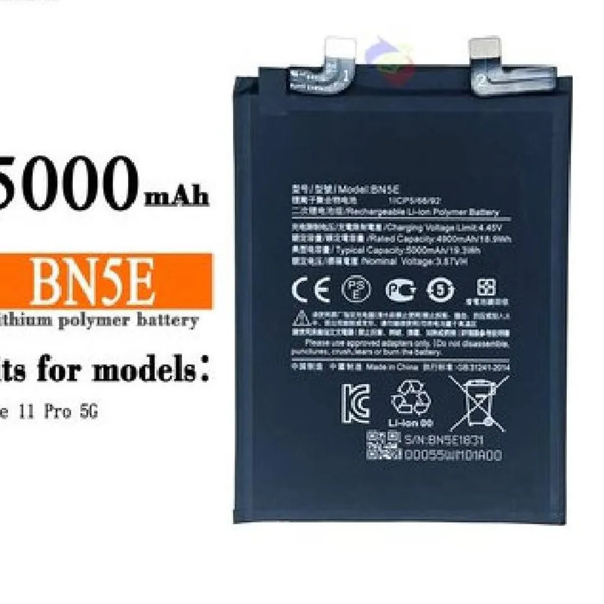 GENERICO - BATERIA REDMI NOTE 11 PRO 5G - POCO X4 PRO BN5E NUEVO