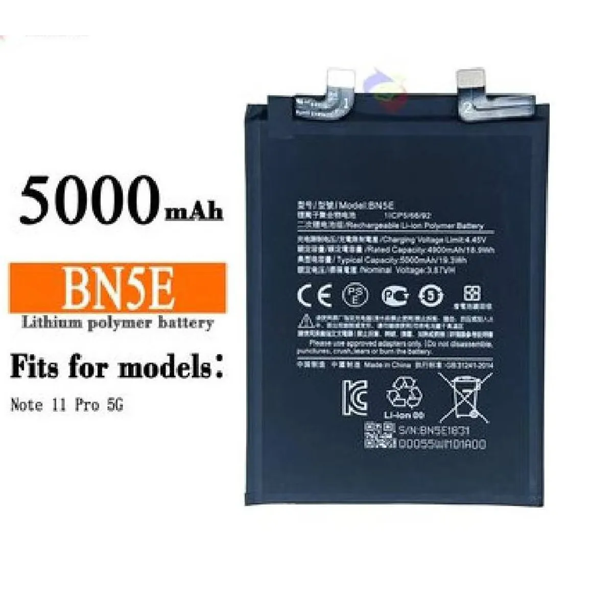 GENERICO - BATERIA REDMI NOTE 11 PRO 5G - POCO X4 PRO BN5E NUEVO