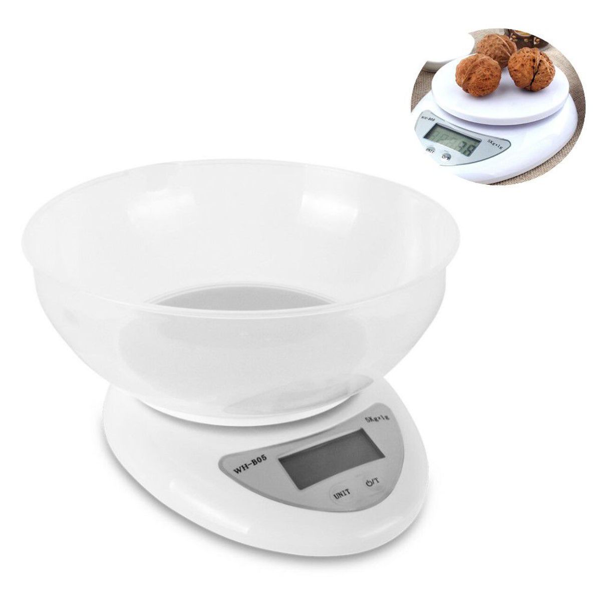 GENERICO - balanza de cocina 1gr a 5kg digital gramera