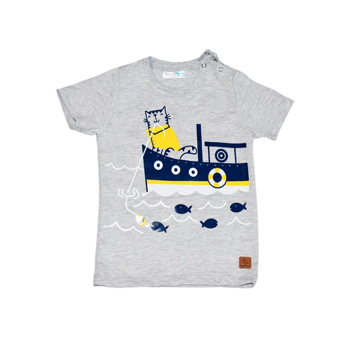 GENERICO - POLO NIÑO MANGA CORTA PIMA CON BROCHE BARCO