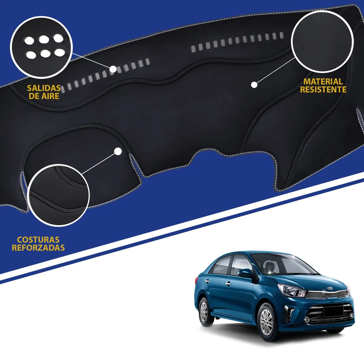 TECGO - PROTECTOR TAPETE TABLERO TIPO KIA SOLUTO 2022