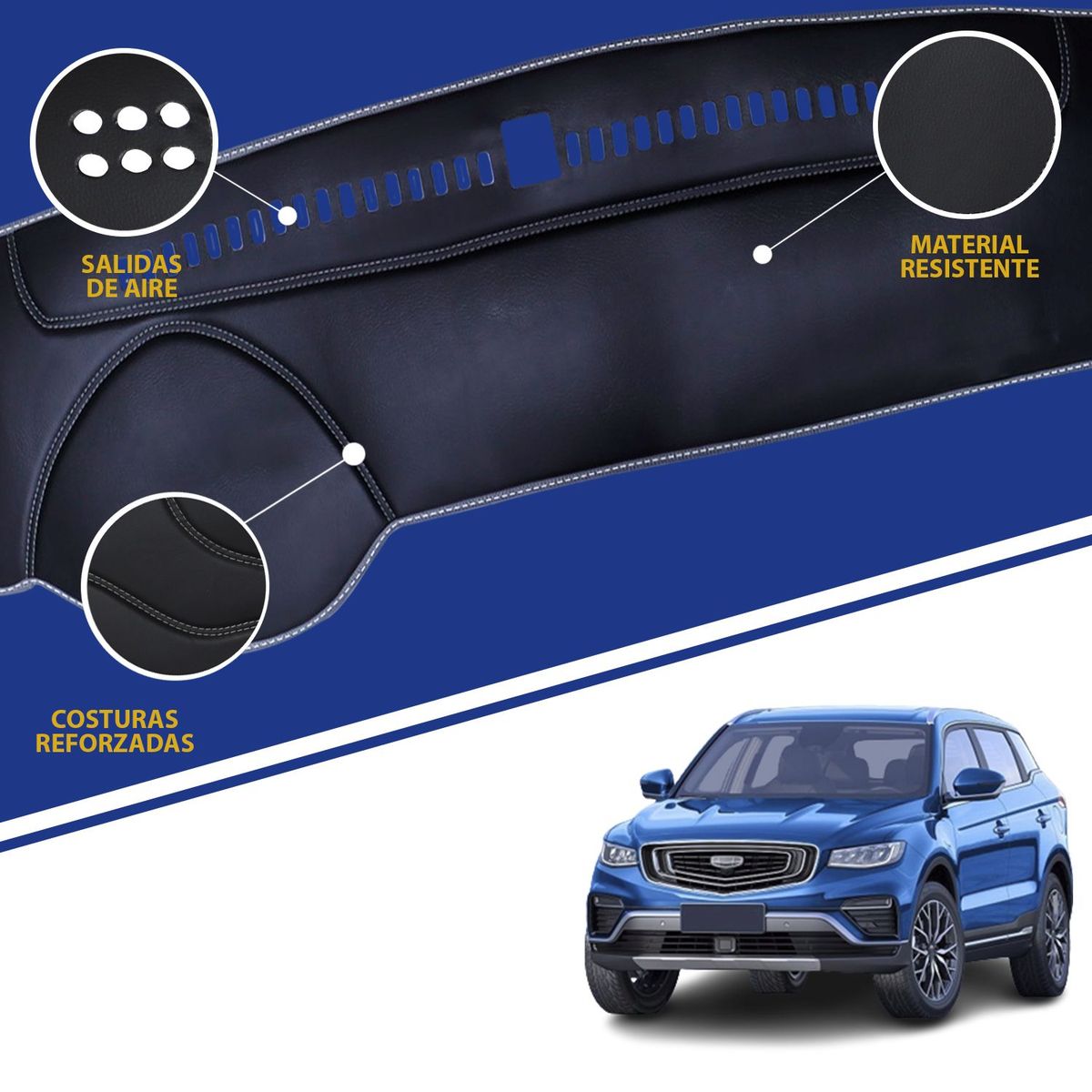 TECGO - PROTECTOR TAPETE TABLERO TIPO GEELY X7 2019