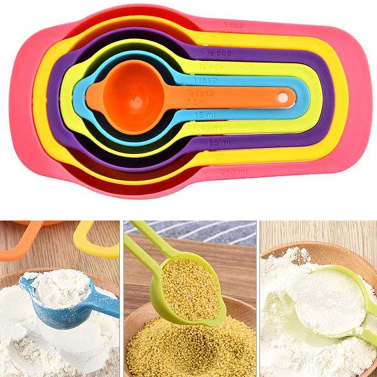 GENERICO - balanza gramera de cocina con cucharas medidoras