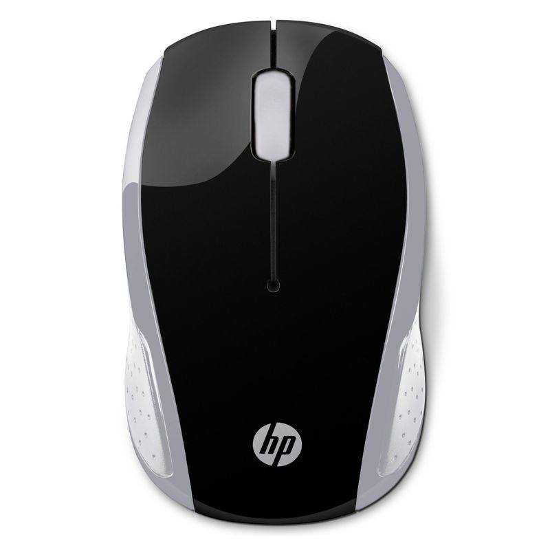 HP - HP Mouse 200 Wireless Óptico 1000 DPI Ambidextrous Negro/Plata 2HU84AA