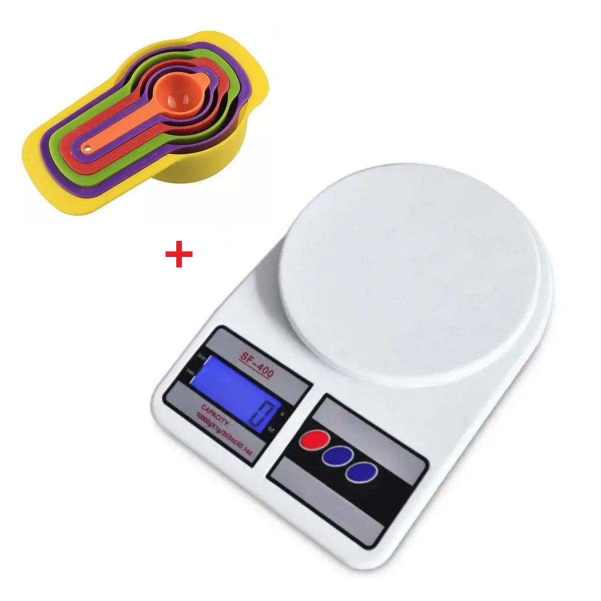 GENERICO - balanza gramera de cocina con cucharas medidoras set de 6pcs