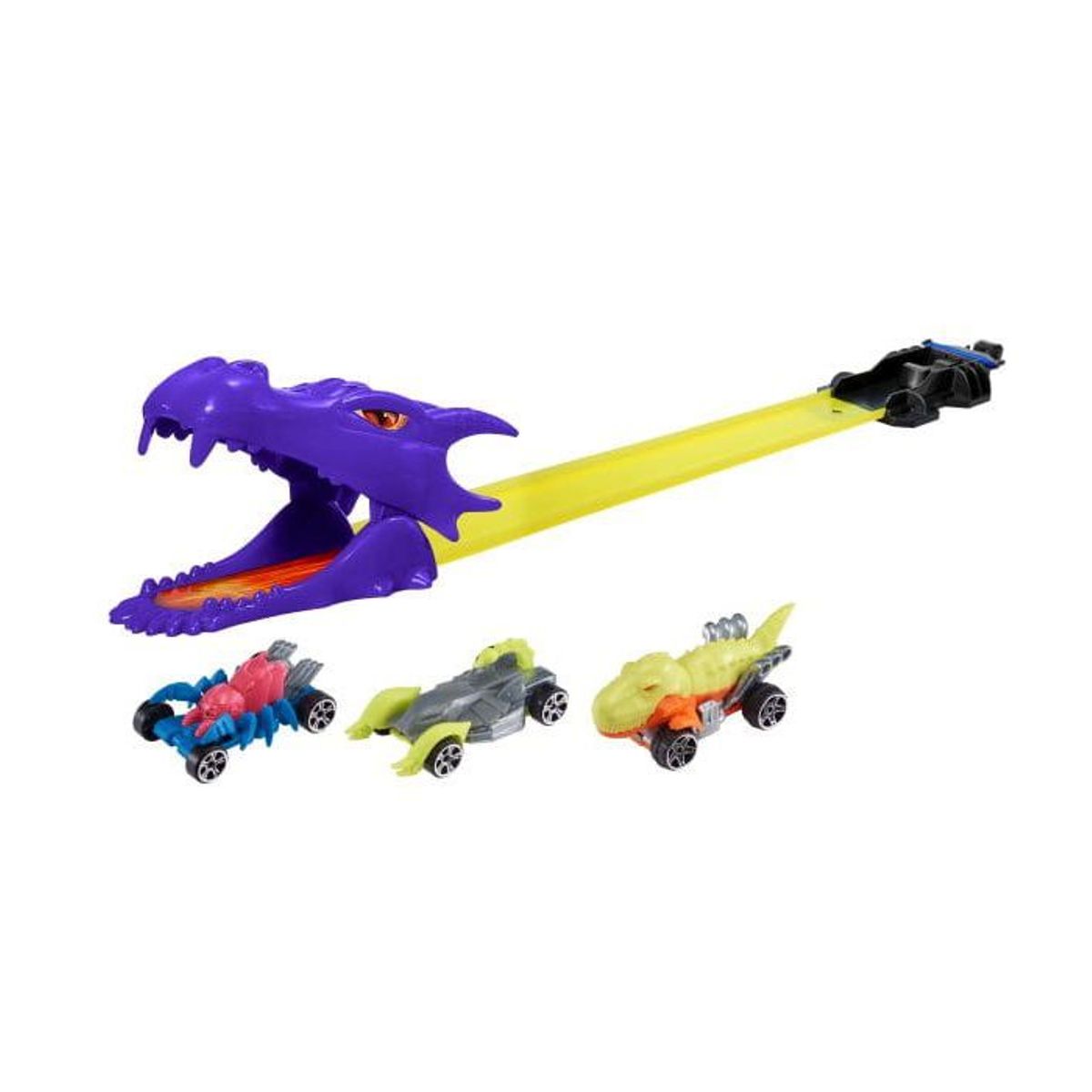 TEAMSTERZ - Juguete Pista con Lanzador Dragón + 3 Autos Beast Machines