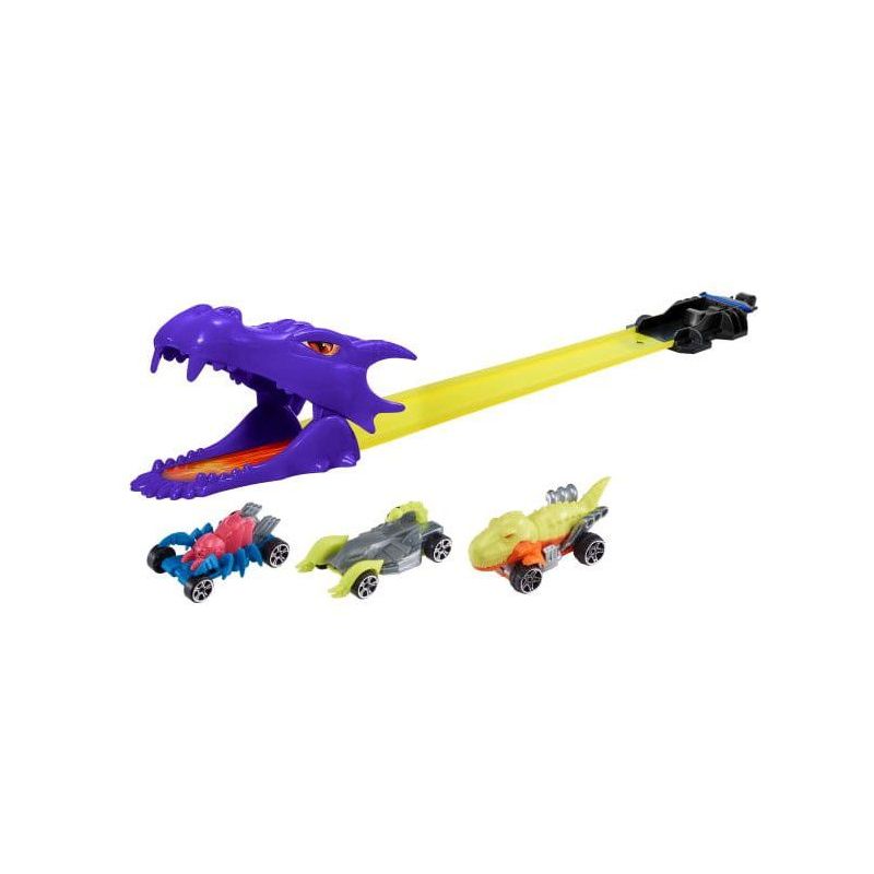 TEAMSTERZ - Juguete Pista con Lanzador Dragón + 3 Autos Beast Machines