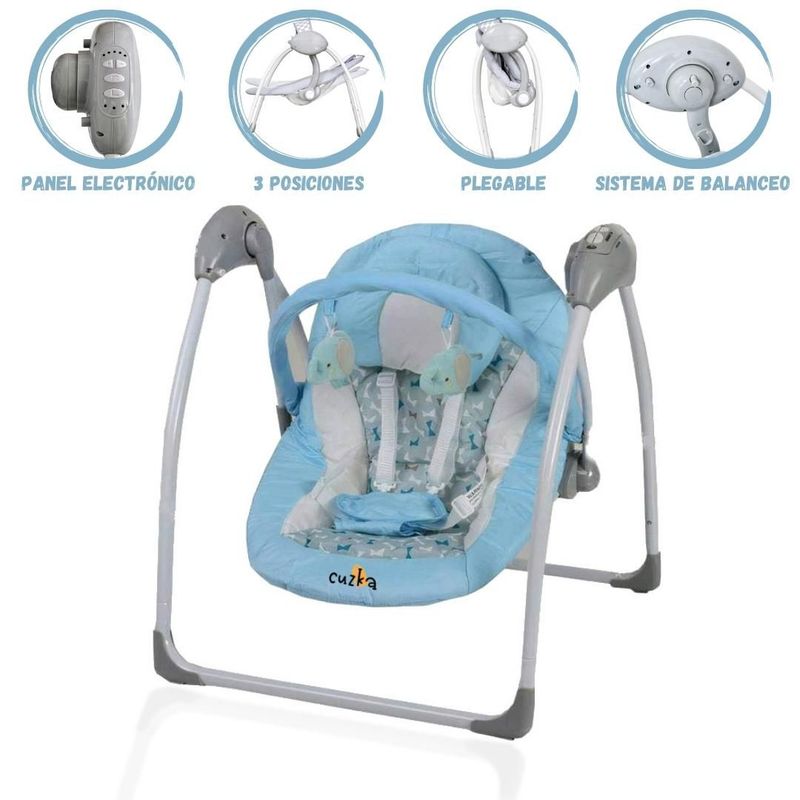 CUZKA - Columpio Mecedora «MINI SWING» LIGHT BLUE