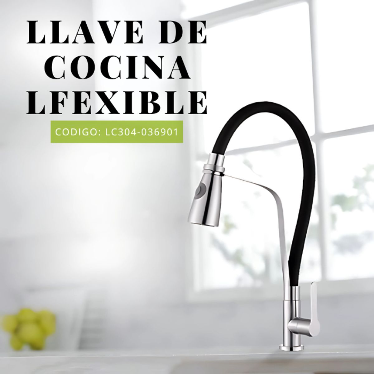 XM - LLAVE GANSO AL MUEBLE NEGRO LC304-036901